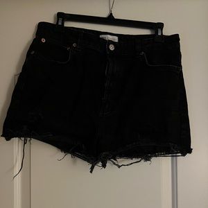 Zara Black Denim Shorts Size 12. Good condition